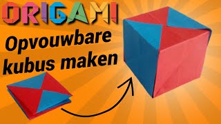 Opvouwbare kubus maken  Origami [upl. by Lesley165]