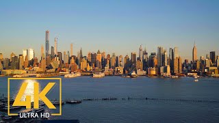 Stunning New York City Skyline Night and Day Views  4K Urban Relax Video 6 HOURS [upl. by Yalonda954]