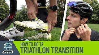 Bike To Run Triathlon Transition For Beginners  How To Do A T2 Transition [upl. by Anelhtak]