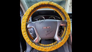 How to make a steering wheel cover [upl. by Yruam]