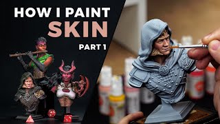 How I Paint Skin PART 1  Miniature Painting Techniques [upl. by Cass]