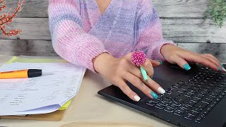 ASMR Paper amp Typing Sounds • Data Entry • Home Office Ambiance [upl. by Alwyn]