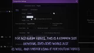 After Effects  Composition Settings Tutorial [upl. by Gardel344]