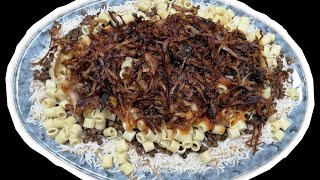 HOW TO MAKE KOSHARIArabic foodKoshari Rice RecipeMhels Kitchen Version [upl. by Esidnak570]