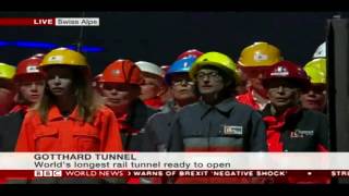 Opening Ceremony of the Switzerland Gotthard Tunnel [upl. by Amato417]