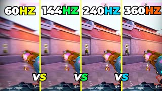 60Hz vs 144Hz vs 240Hz vs 360hz Refresh Rate Comparison  Valorant [upl. by Ettennor]