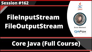 Java  Part 262  FileInputStream and FileOutputStream [upl. by Zrike]