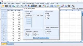 SPSS  Mean Median Mode Standard Deviation amp Range [upl. by Latsyrd385]