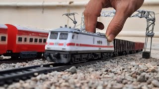 HEAVY RAILWAY TRAFFIC  BUSY LINE OF INDIAN RAILWAYS  TOY TRAIN  Ho scale model [upl. by Hcire]