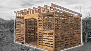 DIY Pallet Project Shed Build part 1 [upl. by Voorhis]