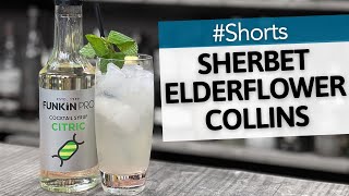 ELDERFLOWER COLLINS with Sherbet  Easy Cocktails to make at Home Bar  Drinkstuff Shorts [upl. by Oringas336]