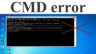 cmd error not recognized as internal and external command operable program or batch file fixed [upl. by Nnaerb]