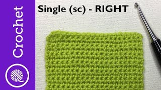 How to Single Crochet  Beginner Crochet Lesson 1  Right Handed CC [upl. by Allred669]