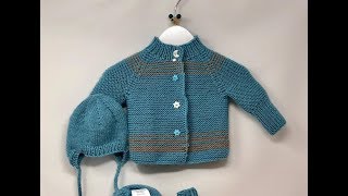 Stricken Baby Jäckchen EINFACH  Raglan [upl. by Aneehta]