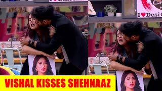 Bigg Boss 13 Update OMG Vishal KISSES Shehnaaz [upl. by Nosydam]