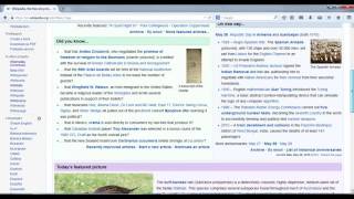 Navigating Wikipedias front page [upl. by Mauceri]