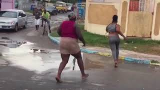 2 big woman fighting over man in jamaica must watch video [upl. by Alyehs]