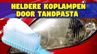 KOPLAMPEN HELDER POLIJSTEN MET TANDPASTA [upl. by Kcirdde324]