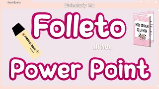 COMO HACER UN FOLLETO CREATIVO EN POWER POINT DIPTICO [upl. by Ailey]