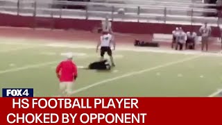 Targeted HS Football Player Attacked And Choked By Opponent [upl. by Areic]