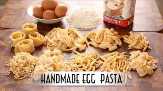 Handmade Egg Pasta  Hand Rolled amp Shaped 9 Ways [upl. by Schram]