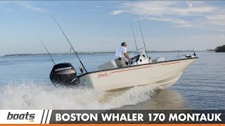 Boston Whaler 170 Montauk Video Boat Review [upl. by Solorac]