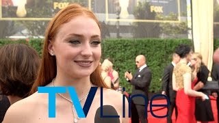 Sophie Turner quotGame Of Thronesquot Interview at Emmys 2015  TVLine [upl. by Novak]