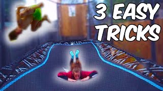 3 Easy Trampoline Tricks ANYONE Can Learn [upl. by Launce96]