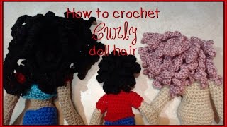 How to Crochet Curly Doll Hair [upl. by Annairol680]