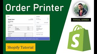 Order Printer App Shopify Tutorial 📇 Shopify Customer Invoices 📜 Print Order ✅ Easy Guideline [upl. by Lleoj723]