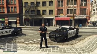 How to play as a police officer GTA 5 PS4XBOX [upl. by Ahsaet236]