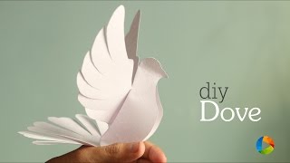 DIY Dove  Paper Craft with Templates [upl. by Enrika]