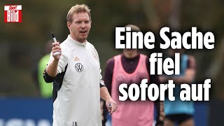 Nationalmannschaft So lief Nagelsmanns erstes DFBTraining [upl. by Ahsemrak]