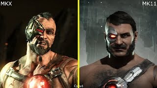 Mortal Kombat 11 vs MKX Returning Characters Model Comparison [upl. by Cogan]