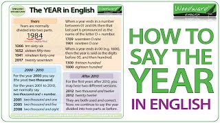 How to say the YEAR in English [upl. by Safko]