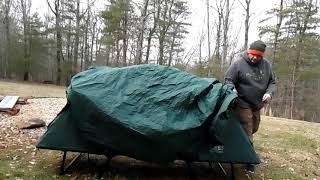 KampRite oversize cot tent  SETUP [upl. by Oflodor]