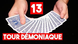 TOUR DE MAGIE DÉMONIAQUE FACILE AVEC 13 CARTES [upl. by Gorton]