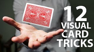 12 VISUAL Card Tricks Anyone Can Do  Revealed [upl. by Zeculon]