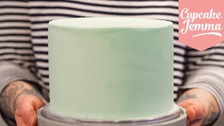 Masterclass How to Decorate a Layer Cake with Smooth Buttercream Icing  Cupcake Jemma [upl. by Wyck]