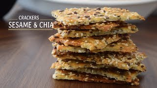 Sesame amp Chia Crackers Recipe  Go Delicious [upl. by Wickman]