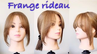 Tutocomment faire une jolie frange rideau dégradéPretty layered curtain bangs [upl. by Aicelaf]