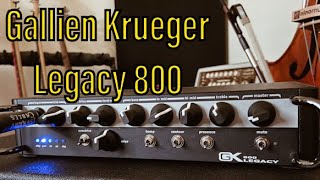 Gallien Krueger Legacy 800 Demo with 1968 Fender Jazz Bass [upl. by June752]