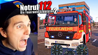 Das AUTO BRENNT  Notruf 112  Der Feuerwehr Simulator [upl. by Atinniuq]