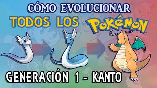 Todos los Pokémon y sus Evoluciones  Generación 1 Kanto [upl. by Janifer]