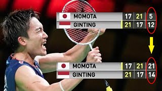 Kento Momotas INCREDIBLE COMEBACK Against Anthony Sinisuka Ginting [upl. by Caryn]