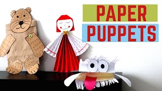 How to make Paper Puppets  Easy Puppet Making Ideas  Craft  DIY [upl. by Vinson368]