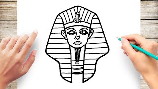 How to Draw An Egyptian King Pharaoh [upl. by Korman]