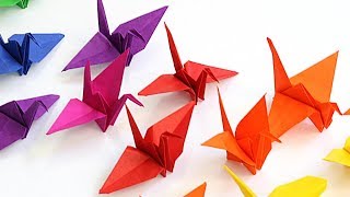 DIY Origami  Kraanvogel Vouwen Voor Kinderen  Makkelijk [upl. by Eeryk]