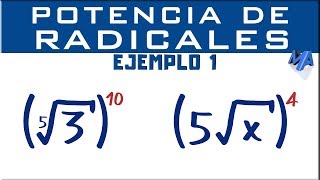 Potencia de radicales  Ejemplo 1 [upl. by Onia]