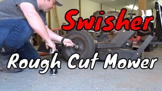 Swisher Tow Behind 44inch Rough Cut Mower Maintenance [upl. by Yelhsa391]